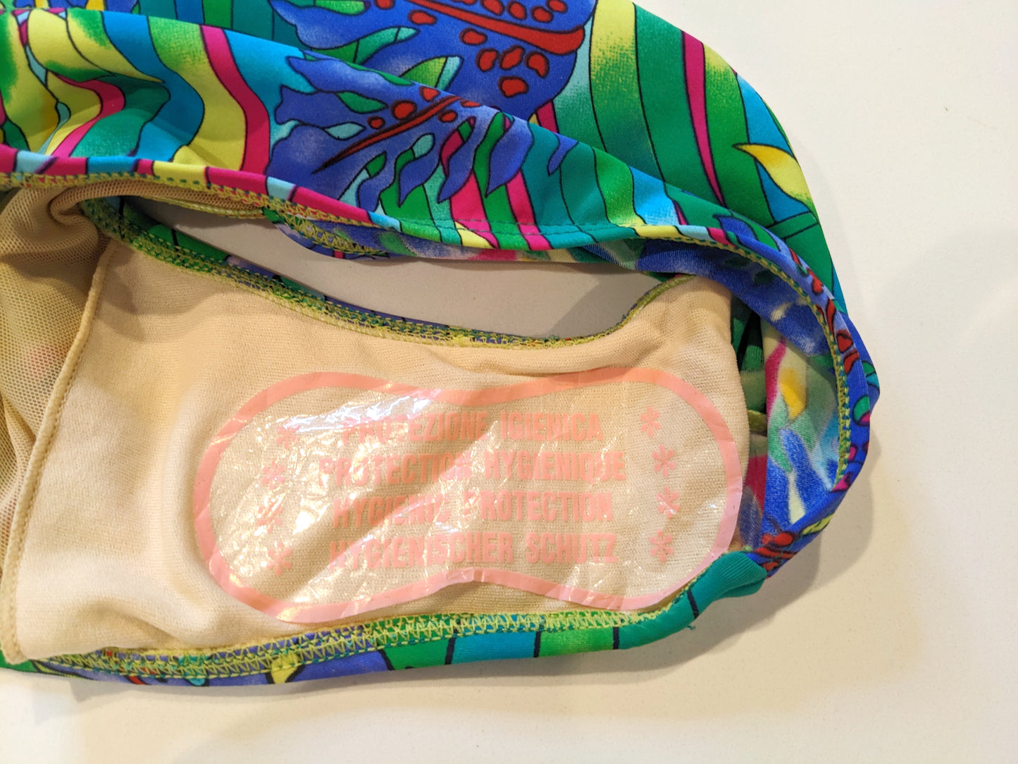 90s Rainbow sequin Parrot Swimsuit