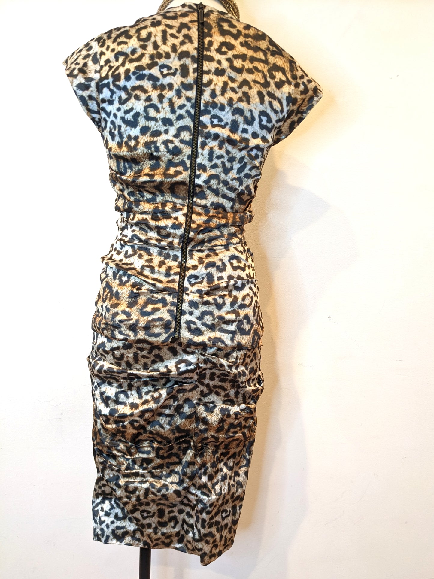 Nicole Miller Ruched Leopard Skirt Set
