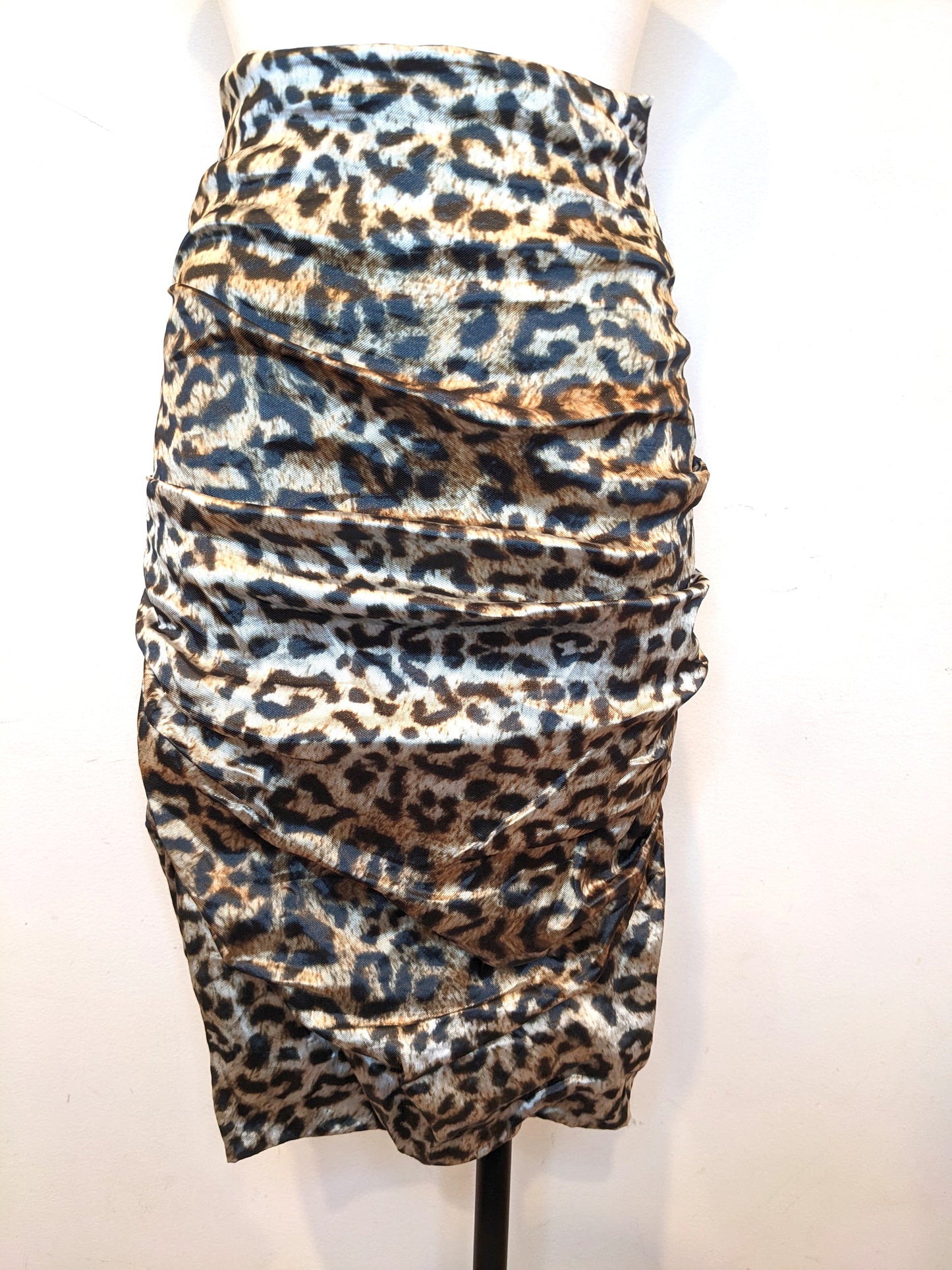 Nicole Miller Ruched Leopard Skirt Set