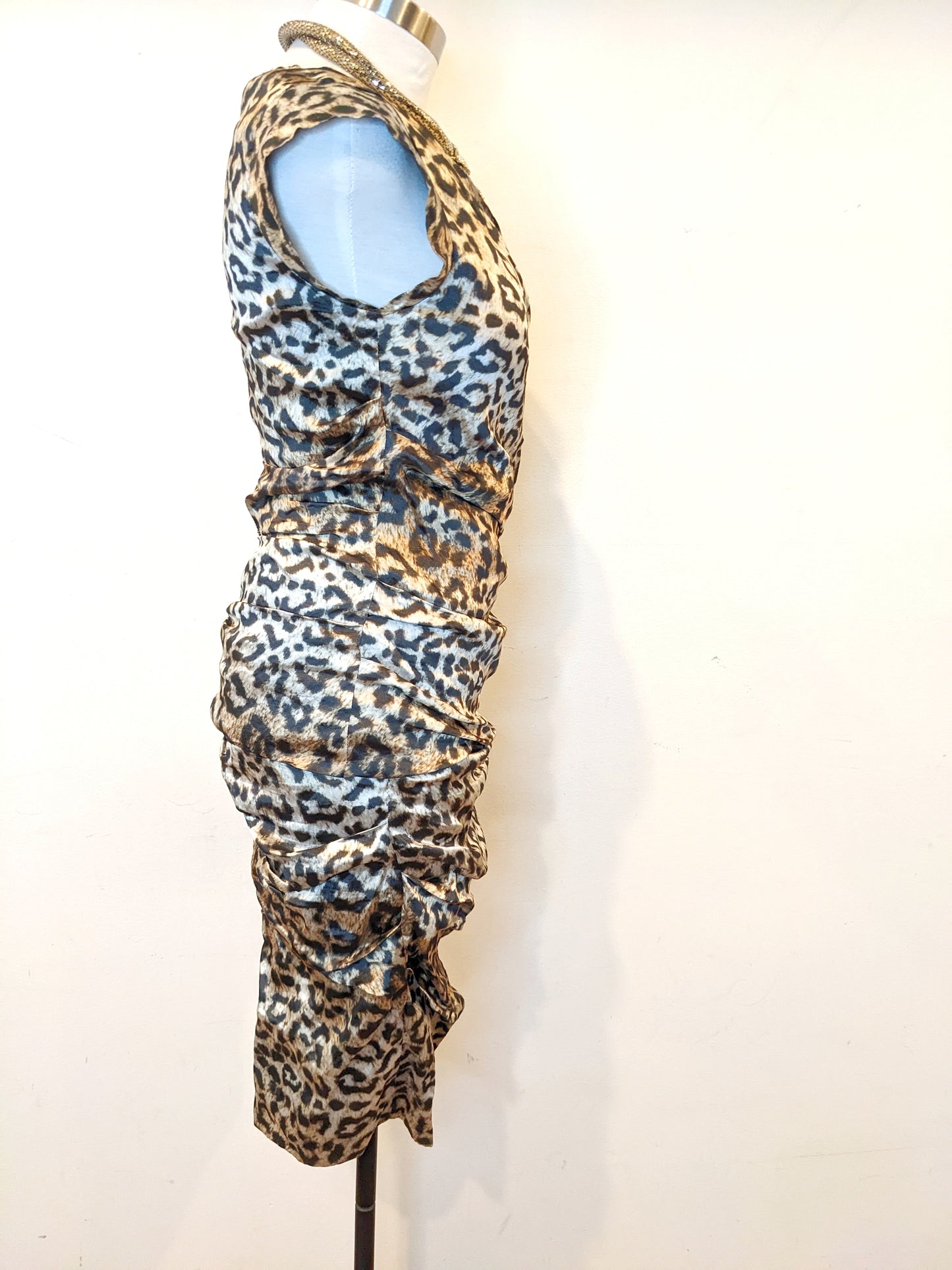 Nicole Miller Ruched Leopard Skirt Set