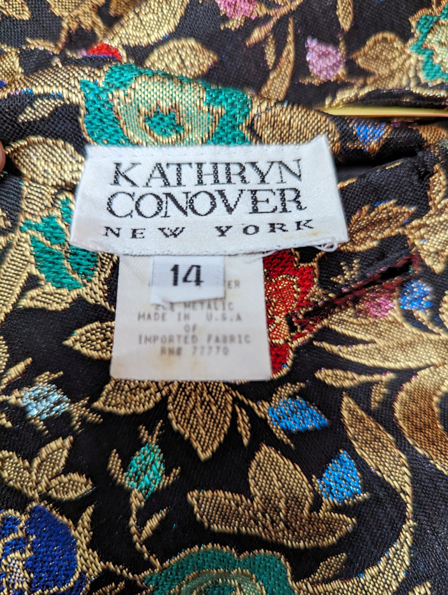 90s Metallic Floral Puff Sleeve Jacket