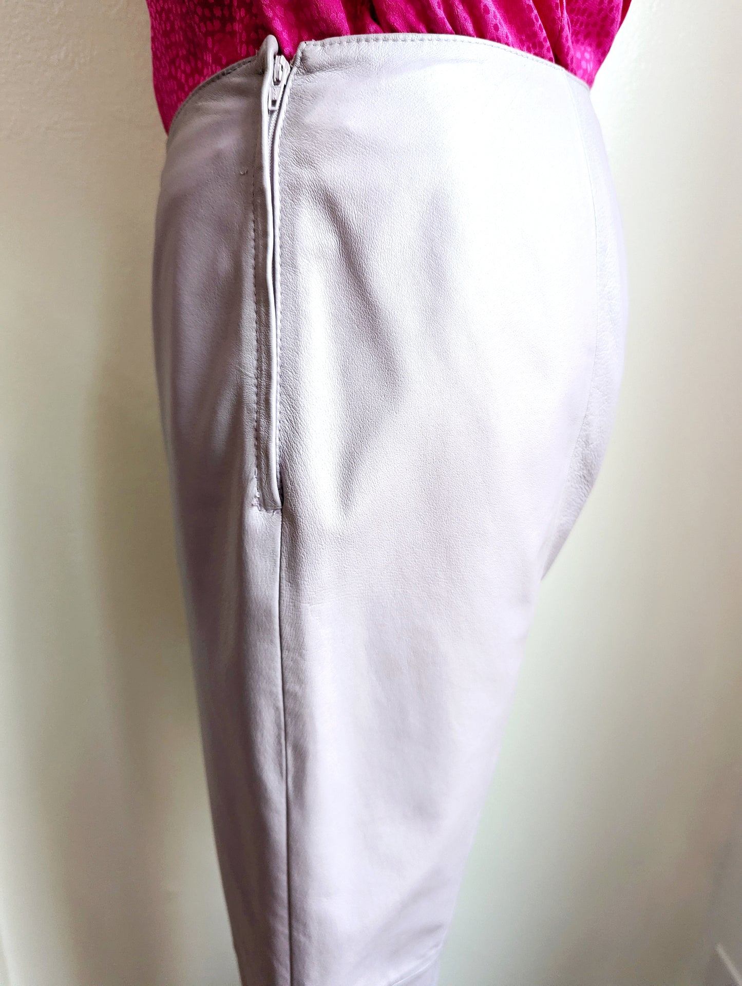 Y2K Lilac Purple Leather Pants