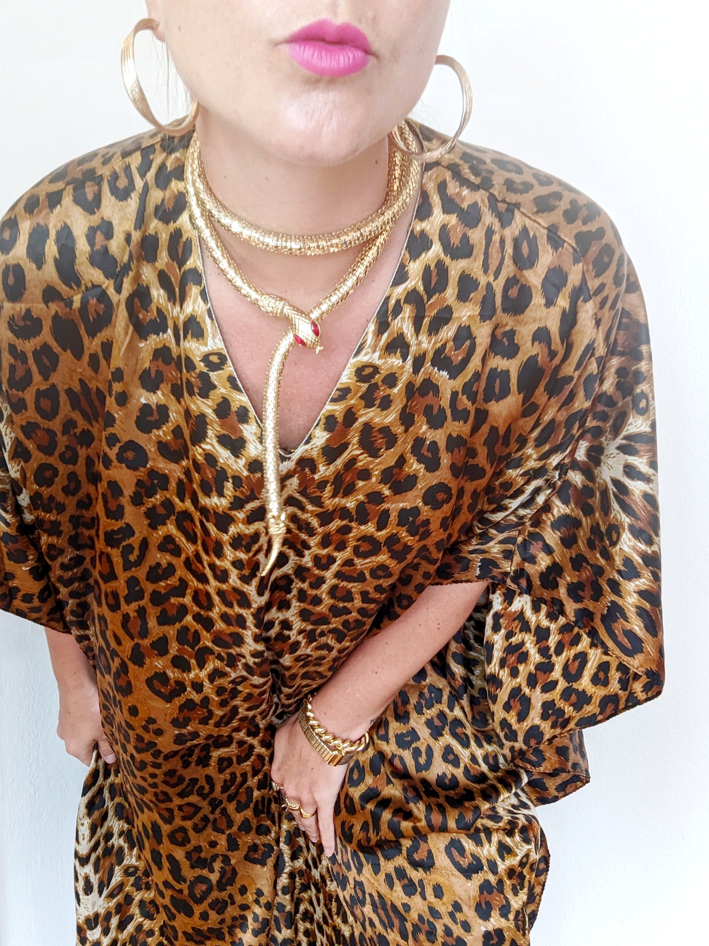 90s Leopard Kaftan