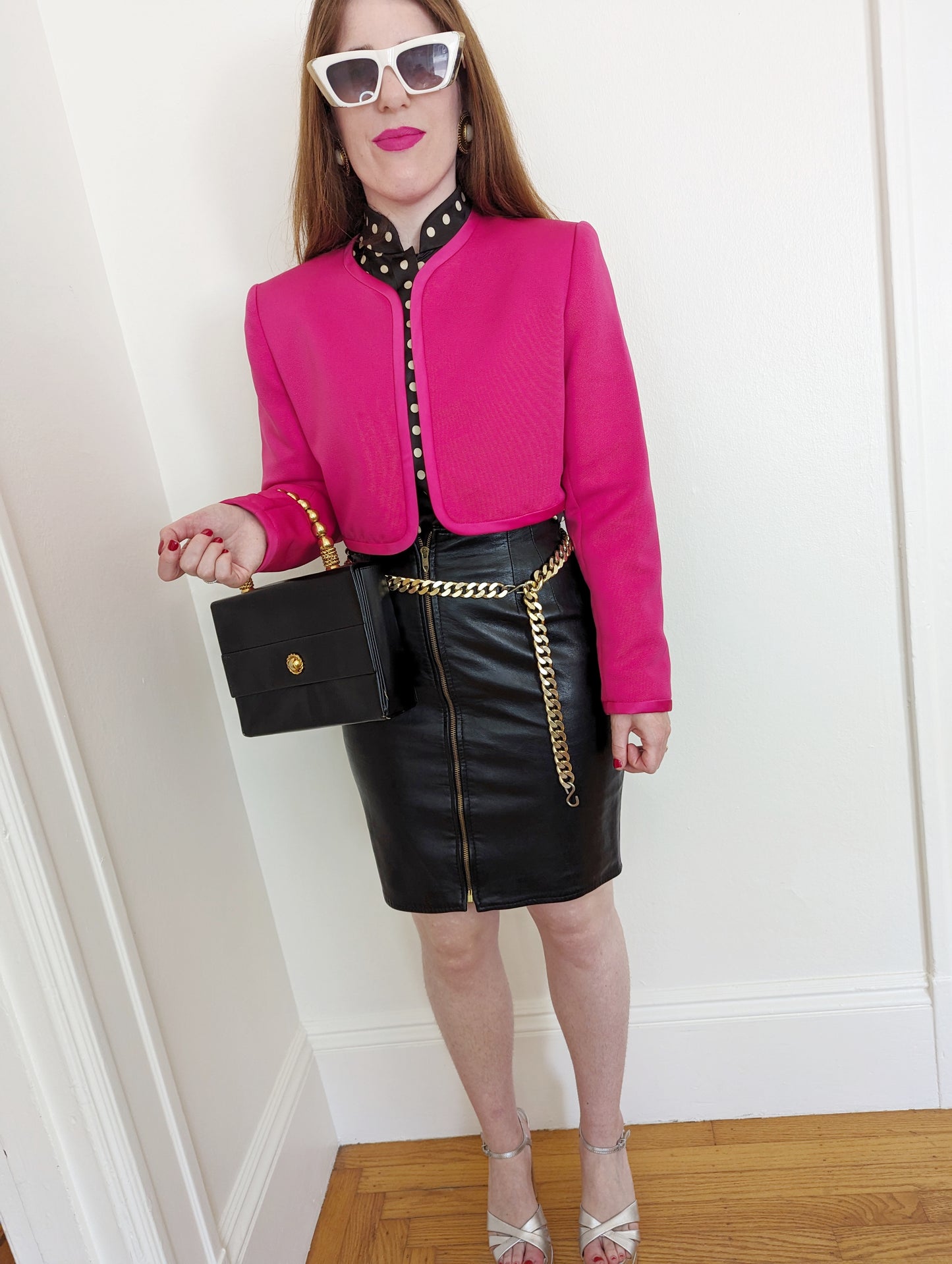90s Cropped Pink Blazer
