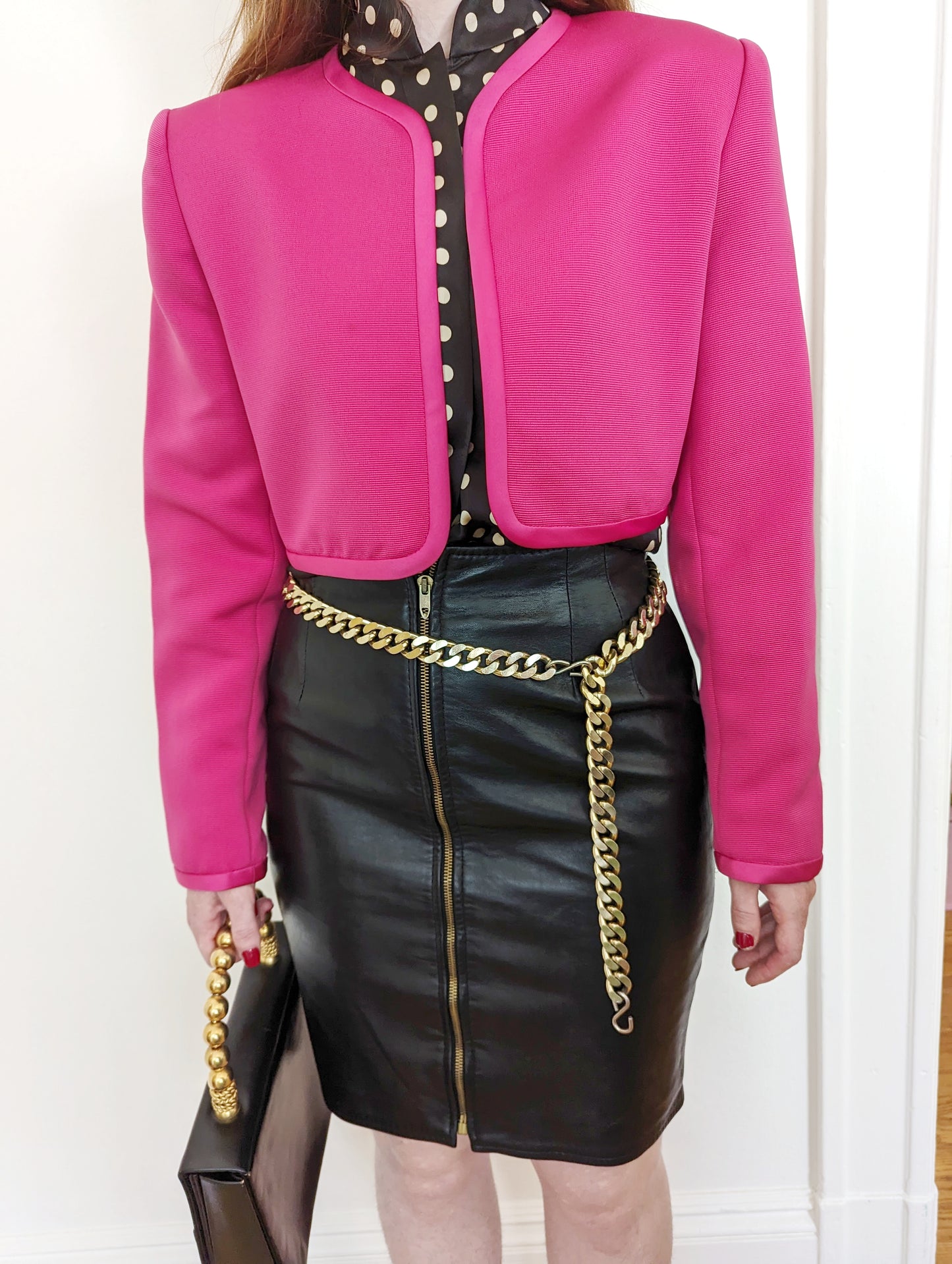90s Cropped Pink Blazer