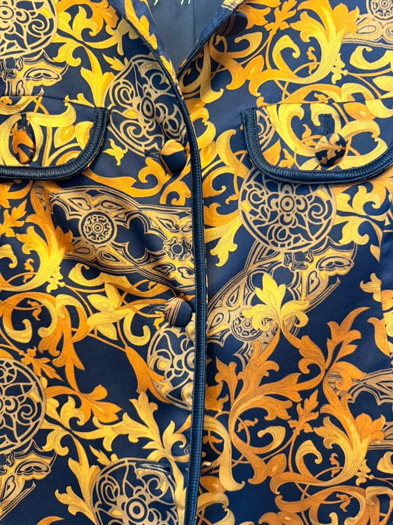 90s Silk Saks Fifth Avenue Baroque Blazer