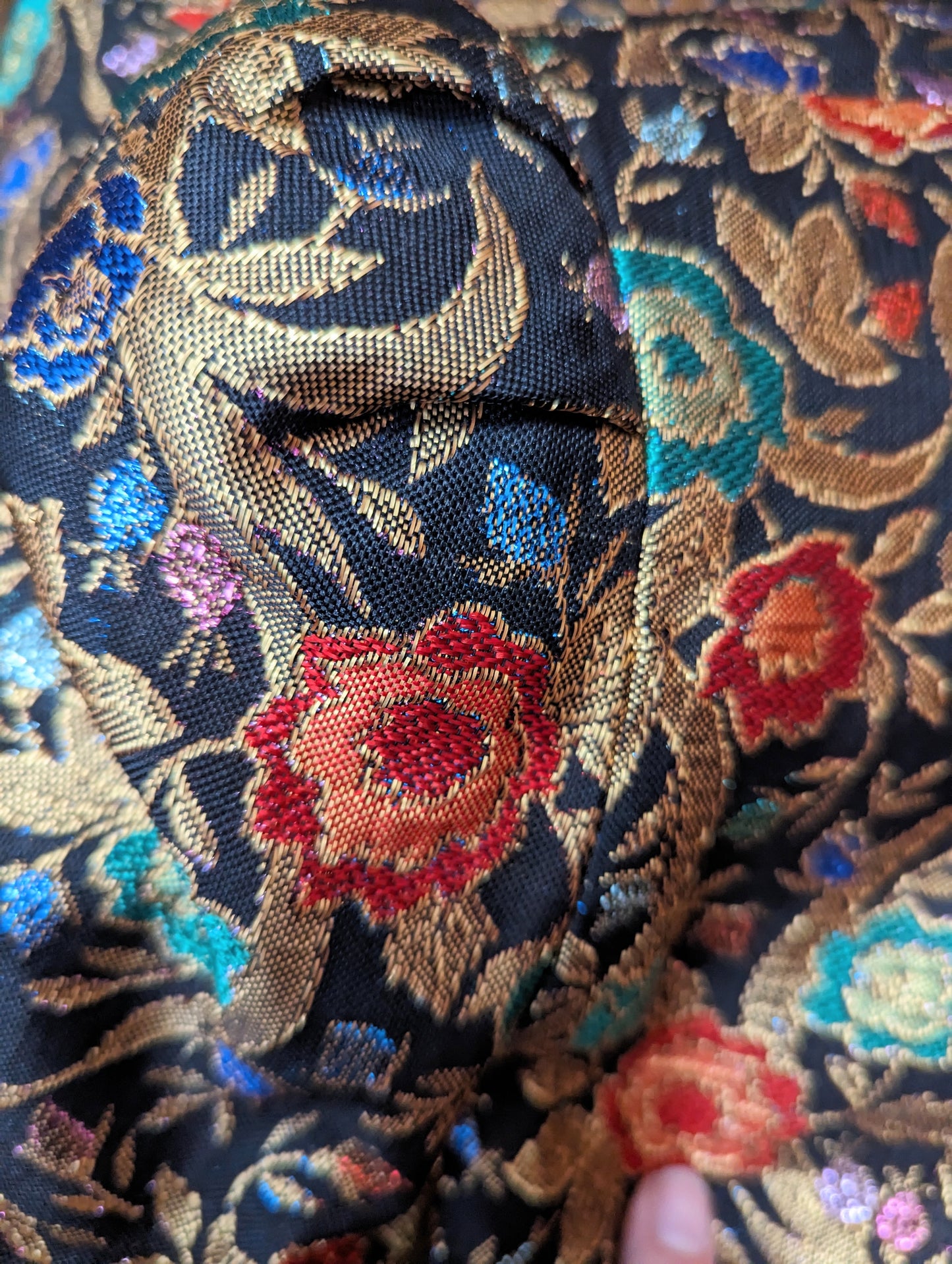 90s Metallic Floral Puff Sleeve Jacket