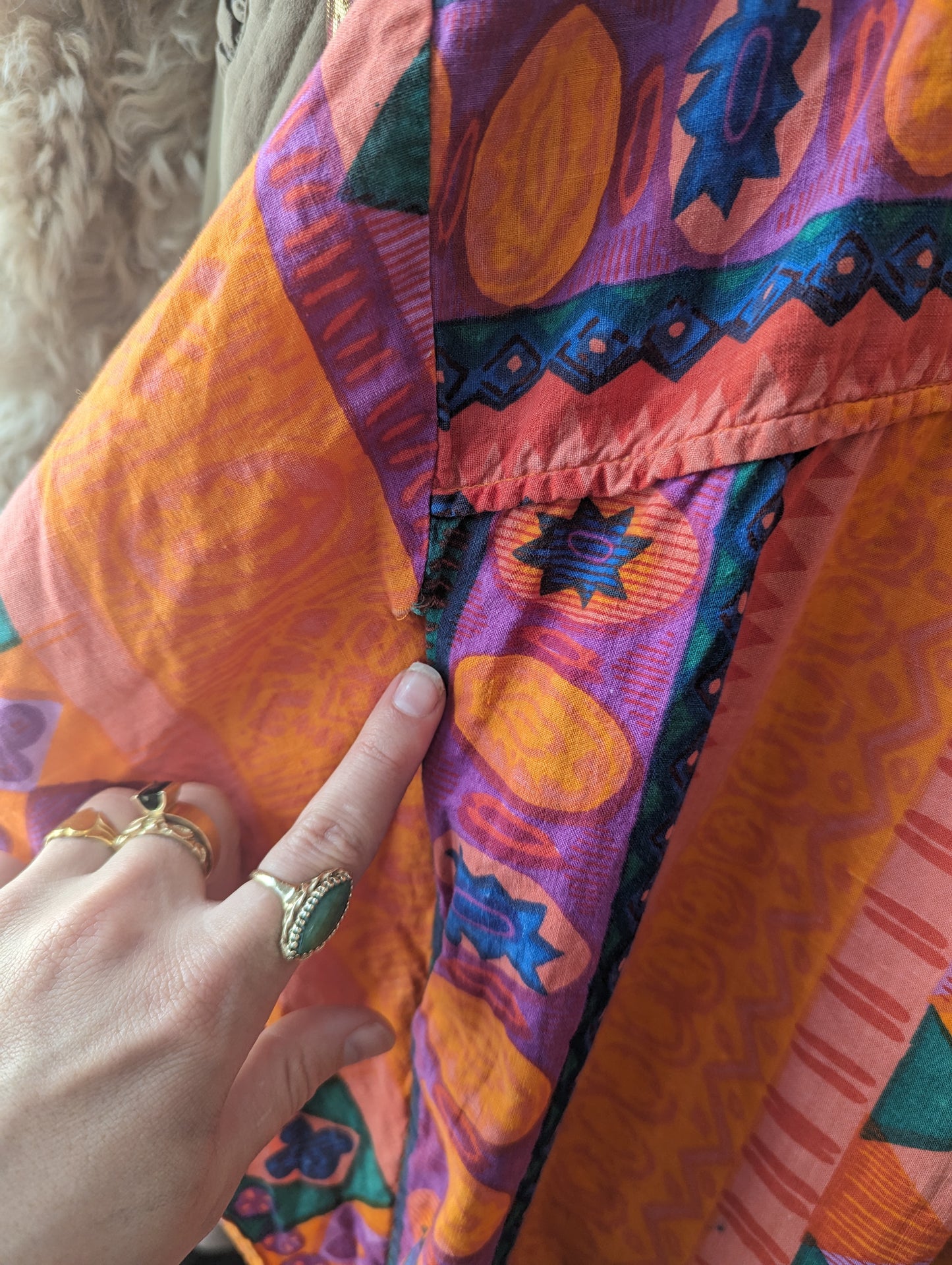 90s Kathleen Usherwood Cotton Kaftan