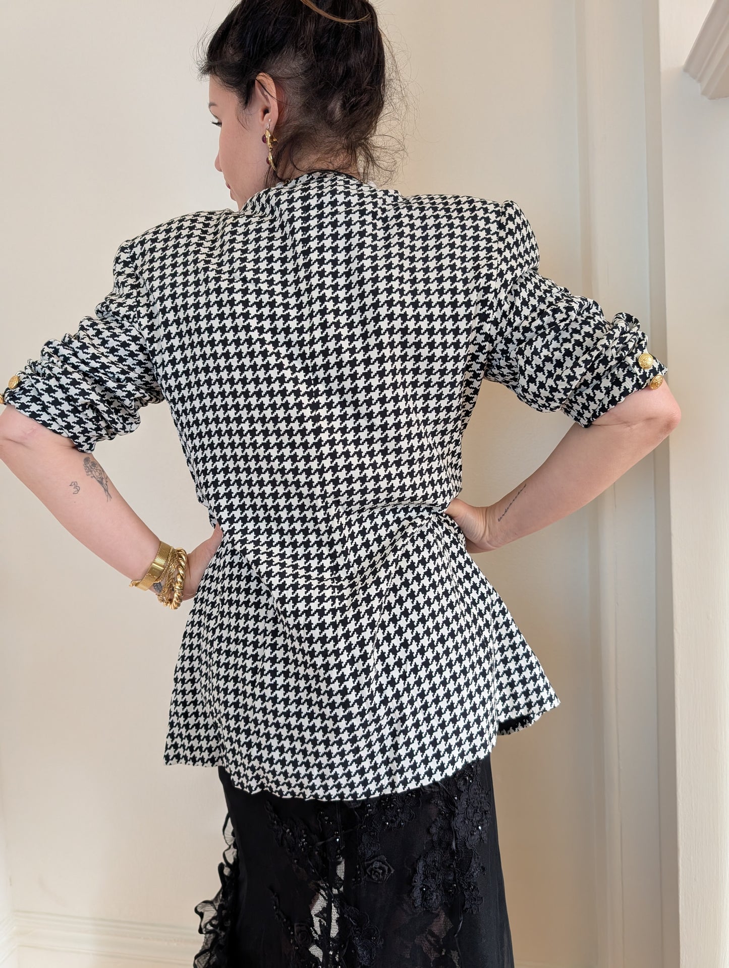 Oleg Cassini Gingham Blazer