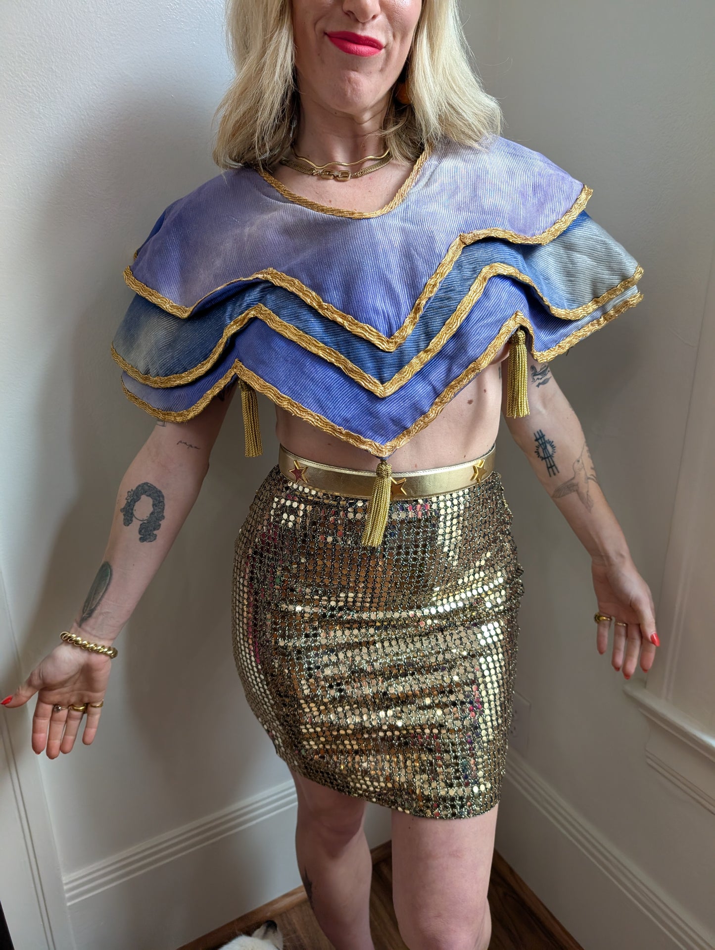 Vintage Australian Opera Cape / Cropped Top