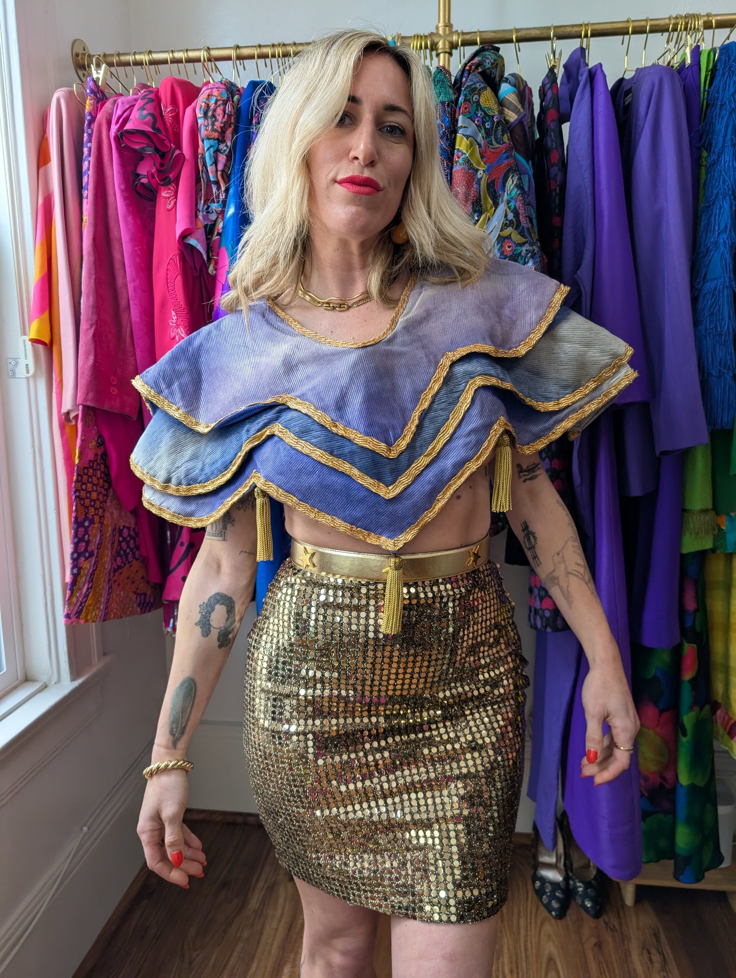 Vintage Australian Opera Cape / Cropped Top