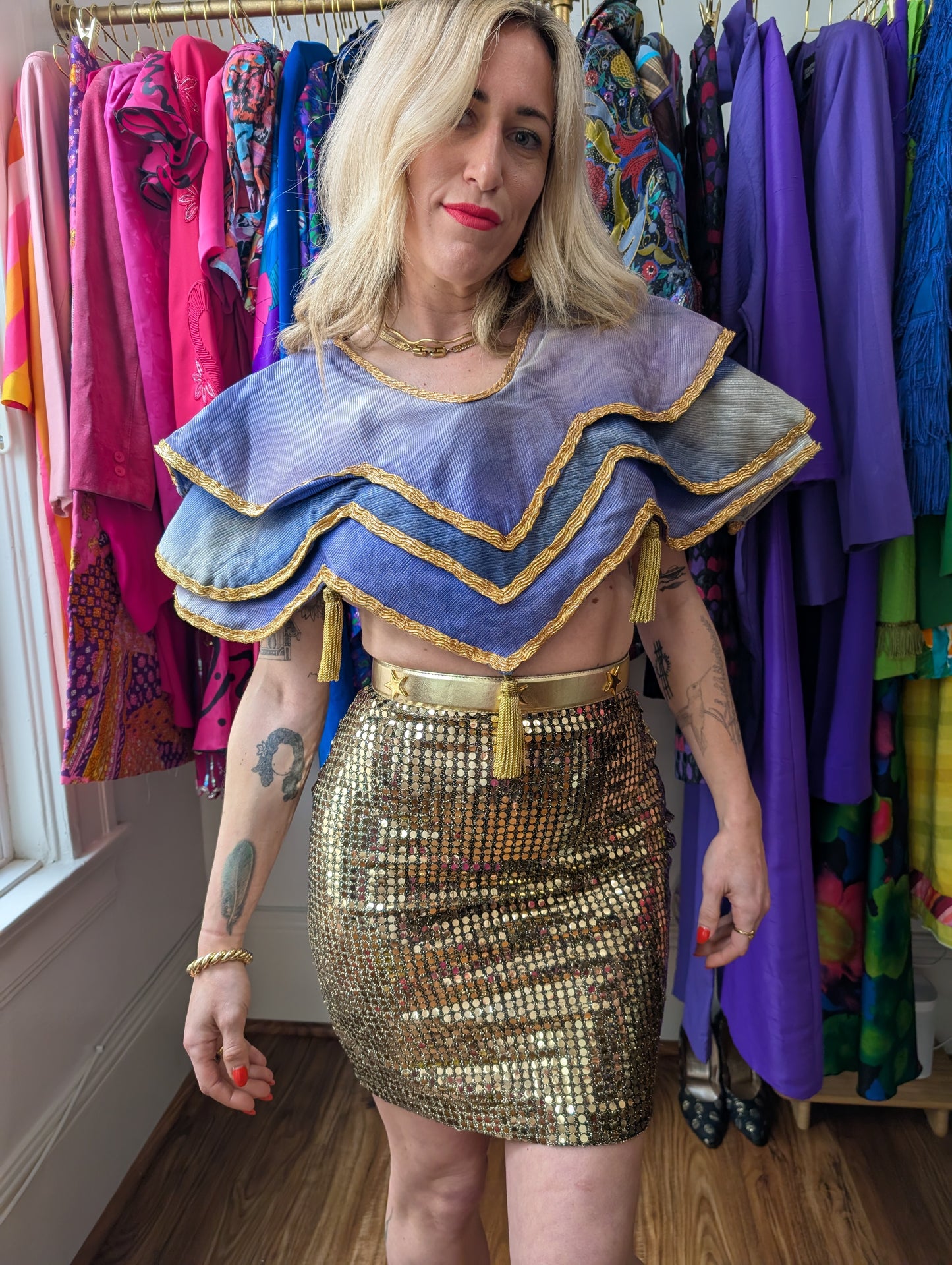 Vintage Australian Opera Cape / Cropped Top