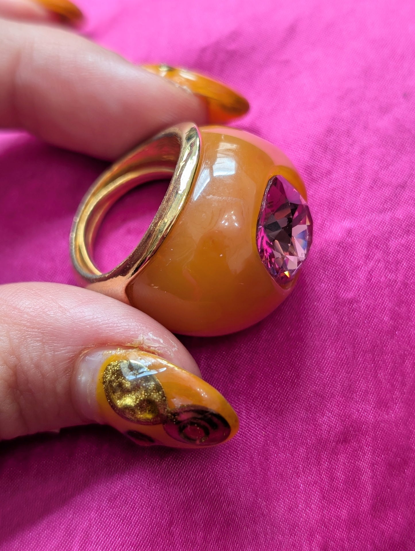 KJL Orange Gemstone Ring