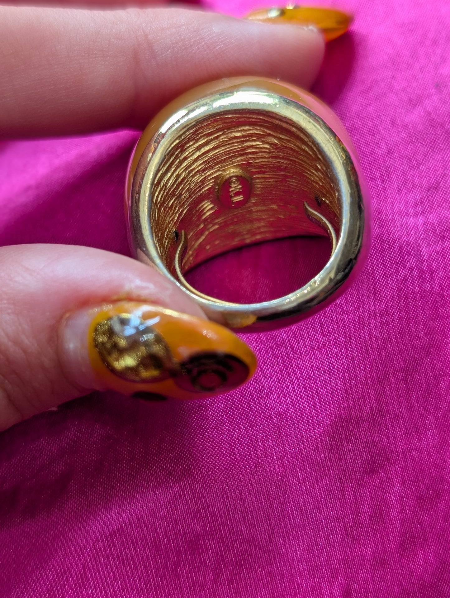 KJL Orange Gemstone Ring