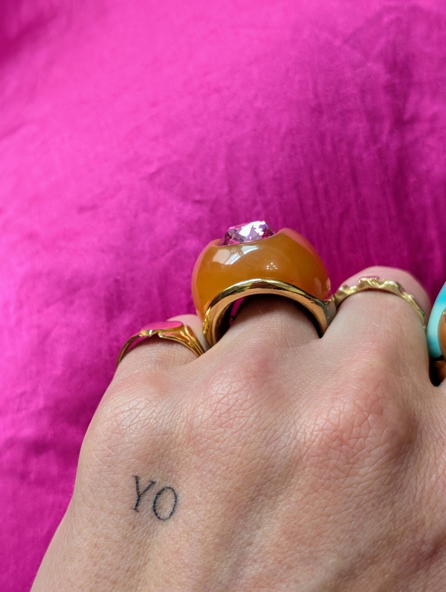 KJL Orange Gemstone Ring