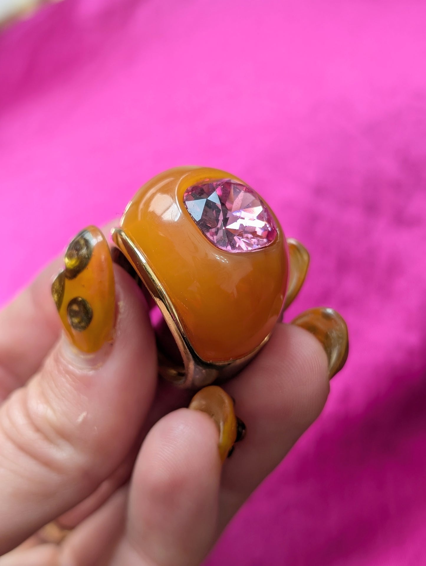 KJL Orange Gemstone Ring