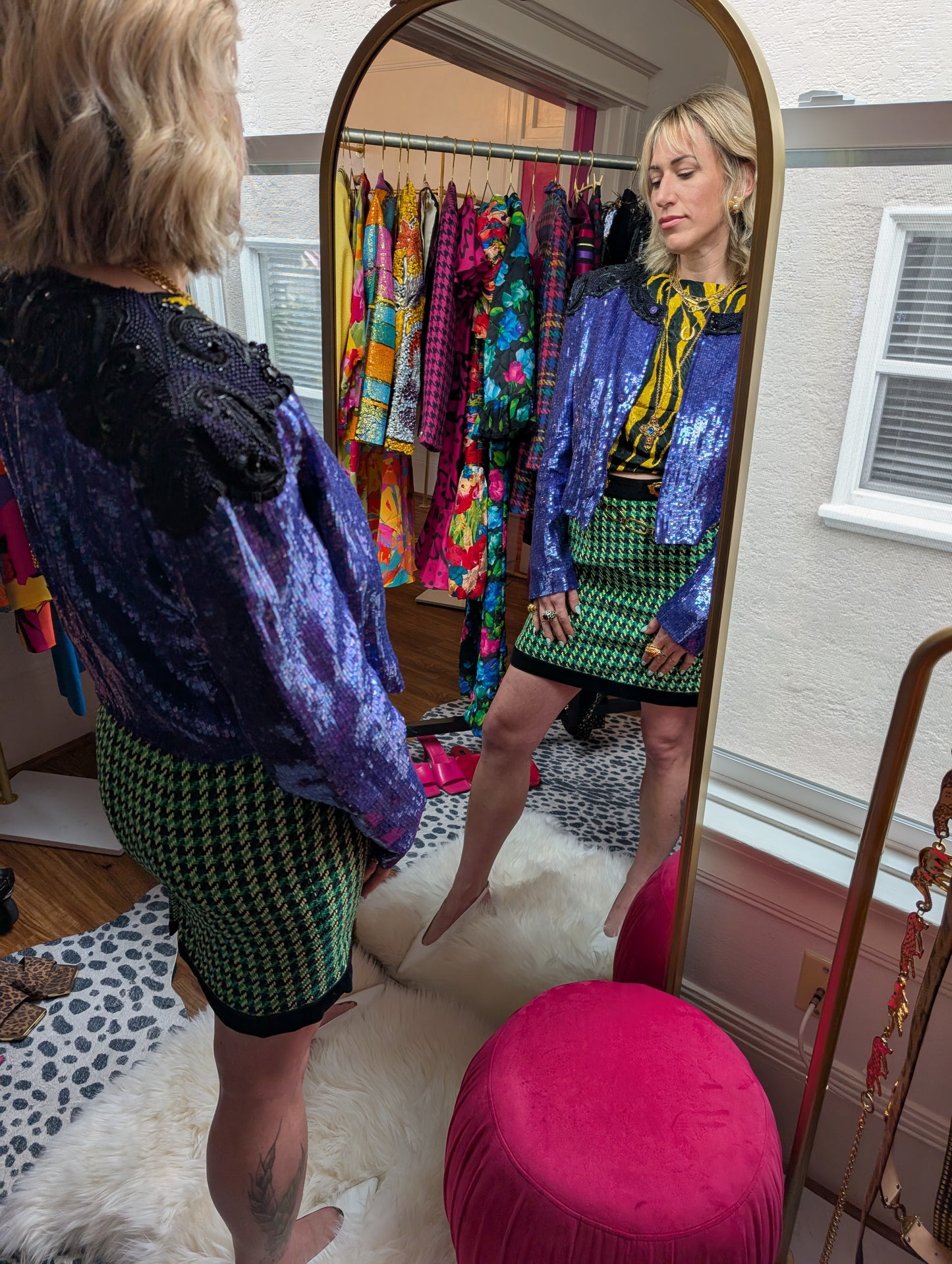 90s Carolina Herrera Sequin Jacket