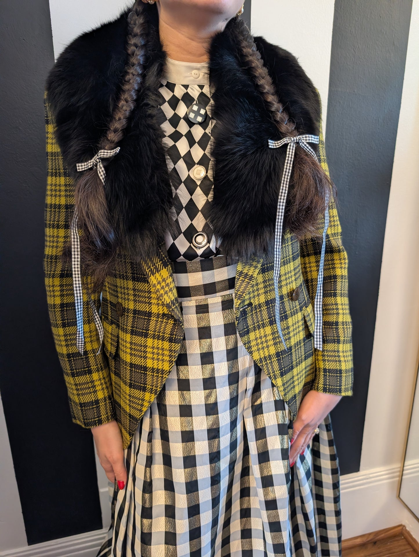 Vintage Black Fox Fur Collar