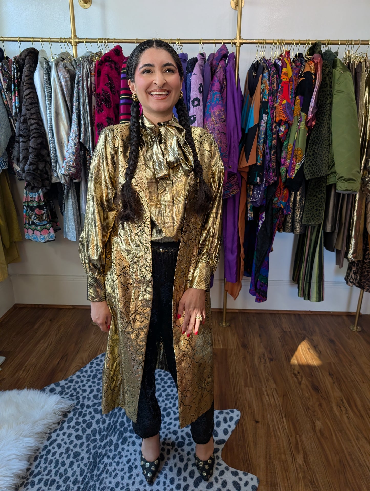 Vintage Gold Lamé Vest