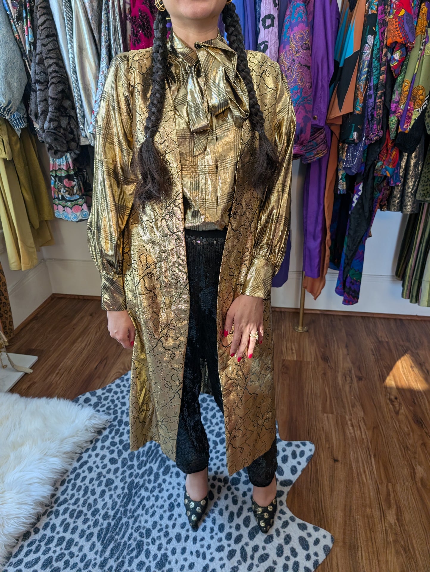 Vintage Gold Lamé Vest