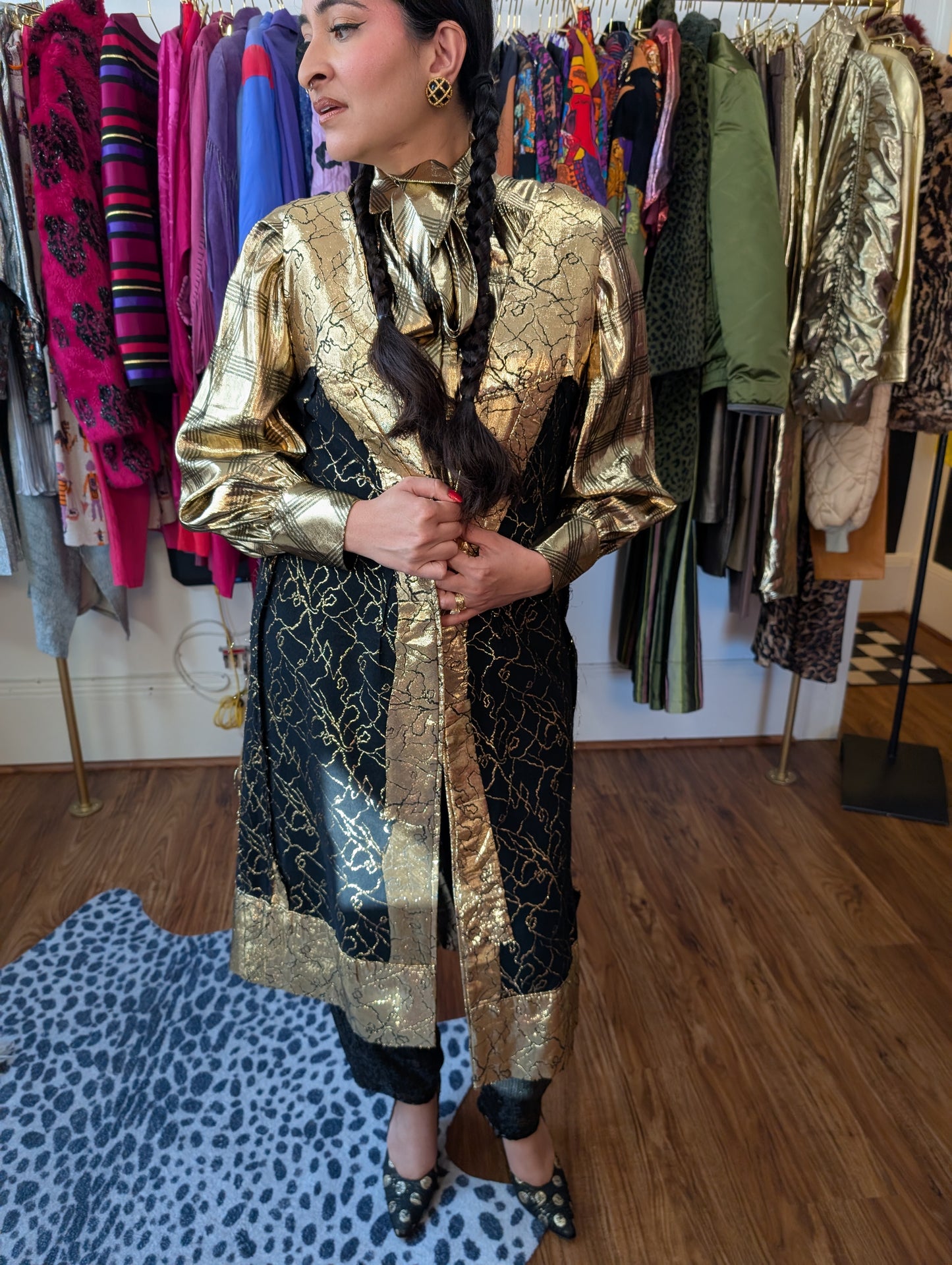 Vintage Gold Lamé Vest