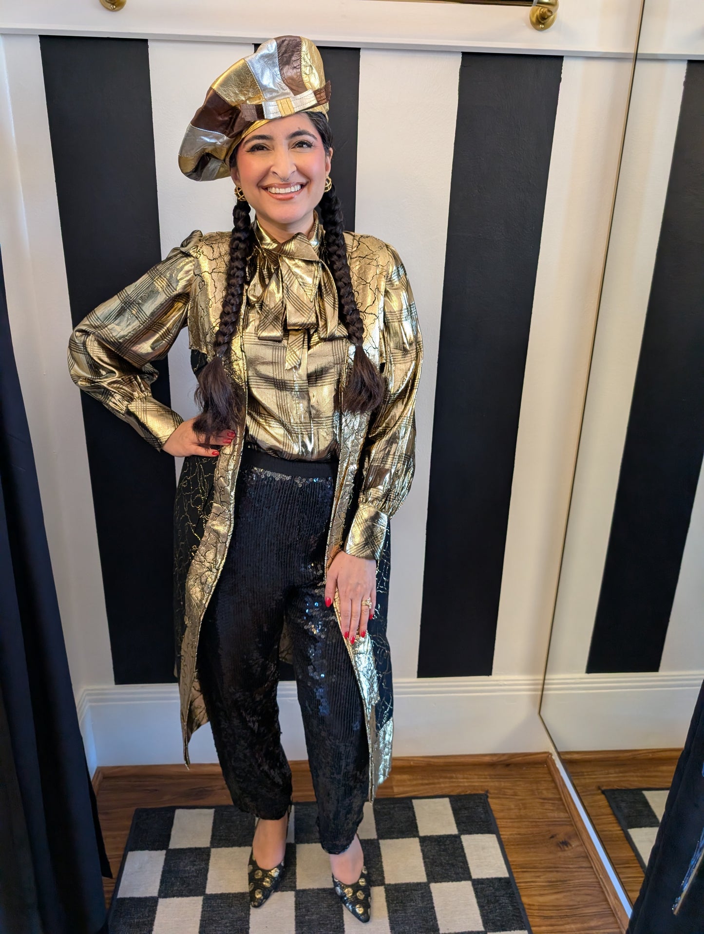 Vintage Gold Lamé Vest