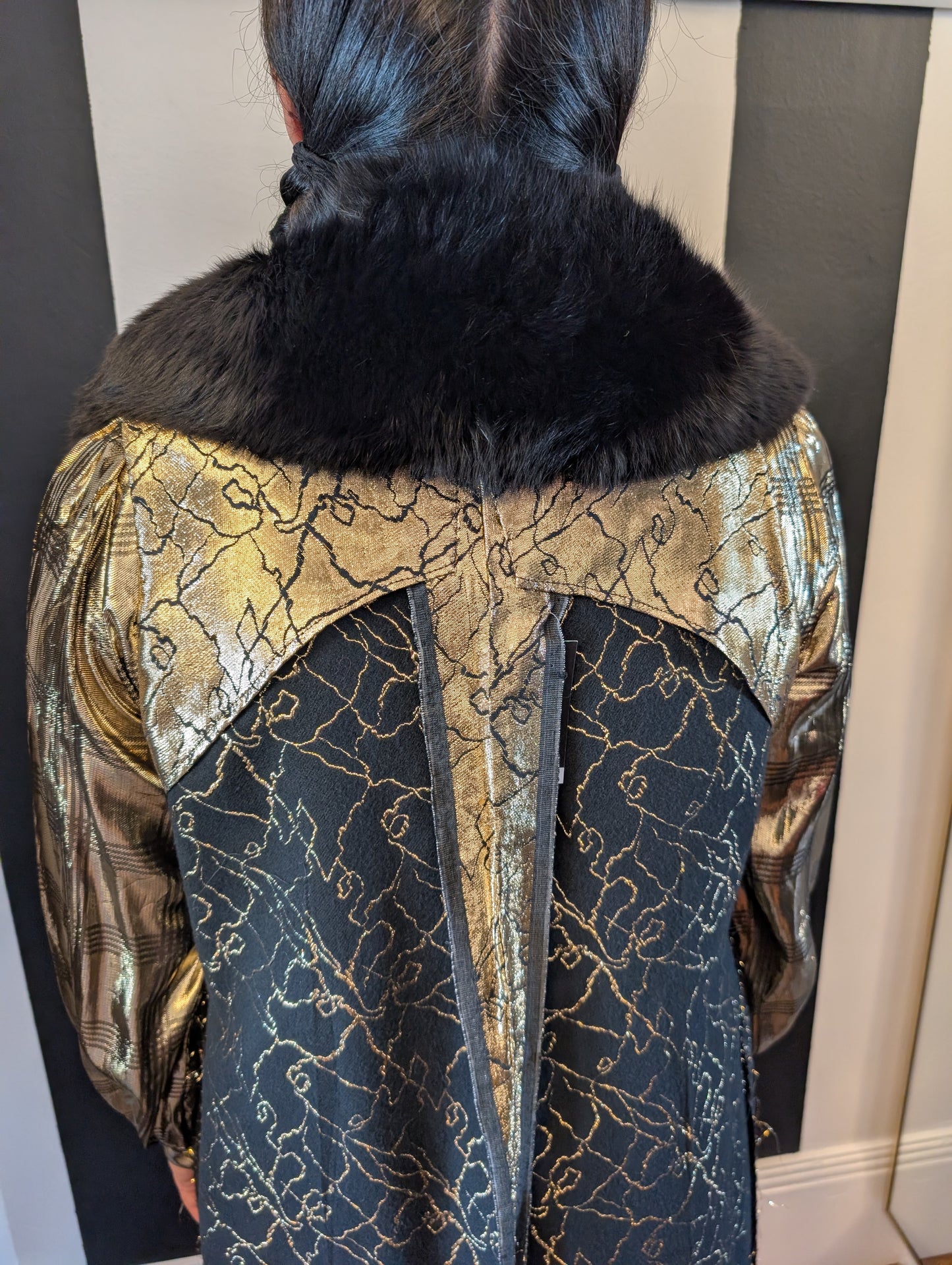 Vintage Black Fox Fur Collar