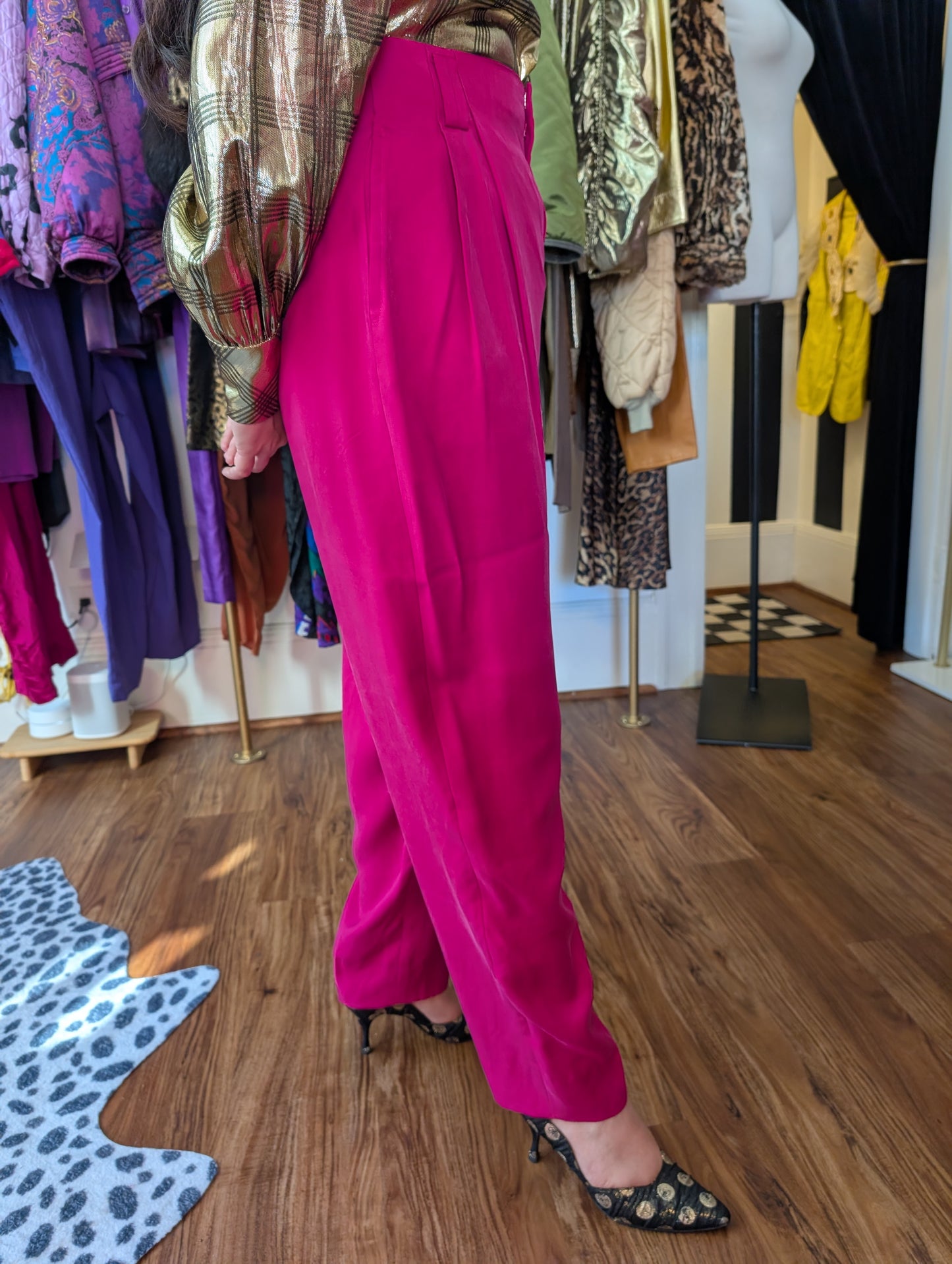 90s Silk High-waisted Trouser