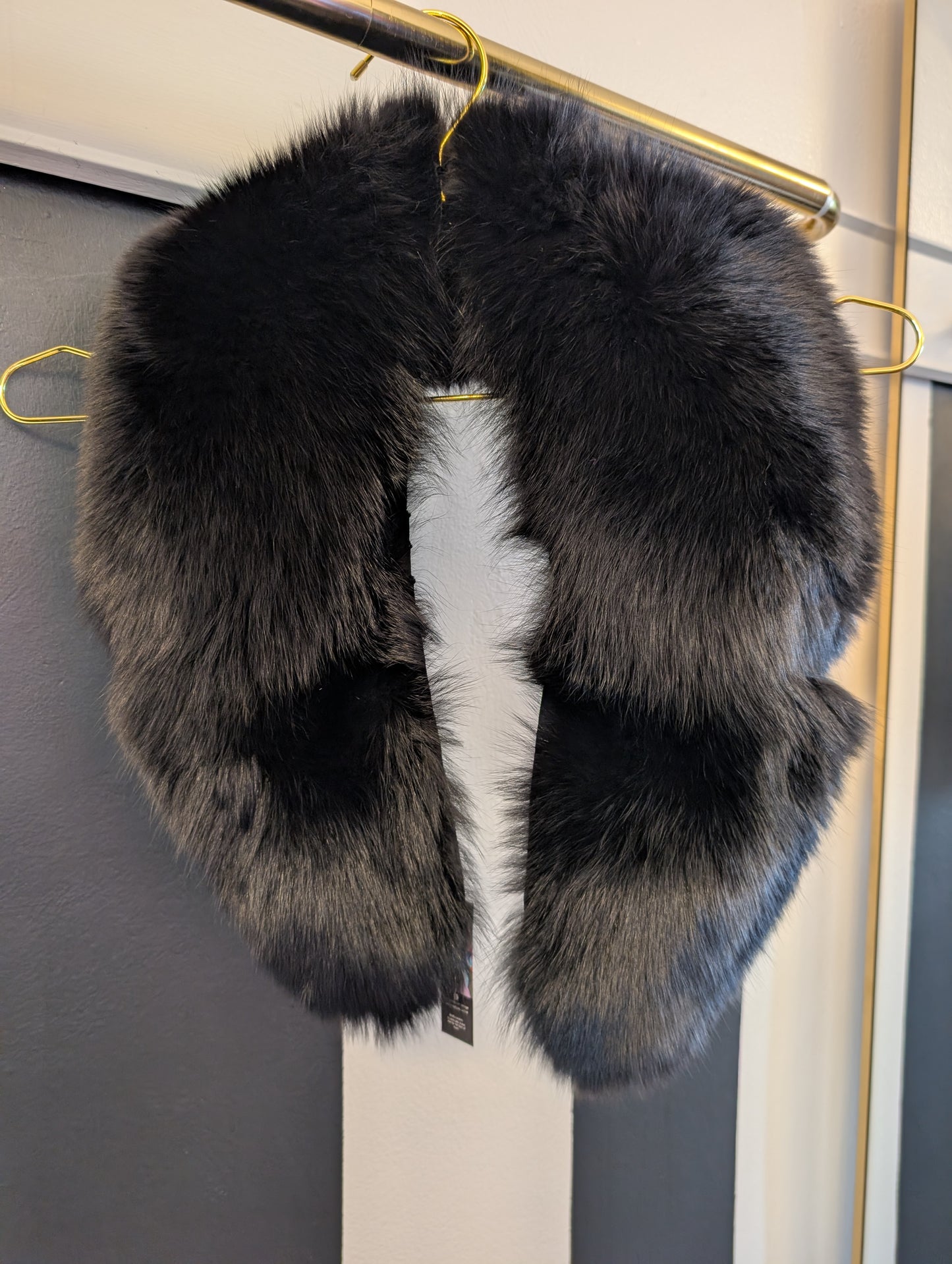 Vintage Black Fox Fur Collar
