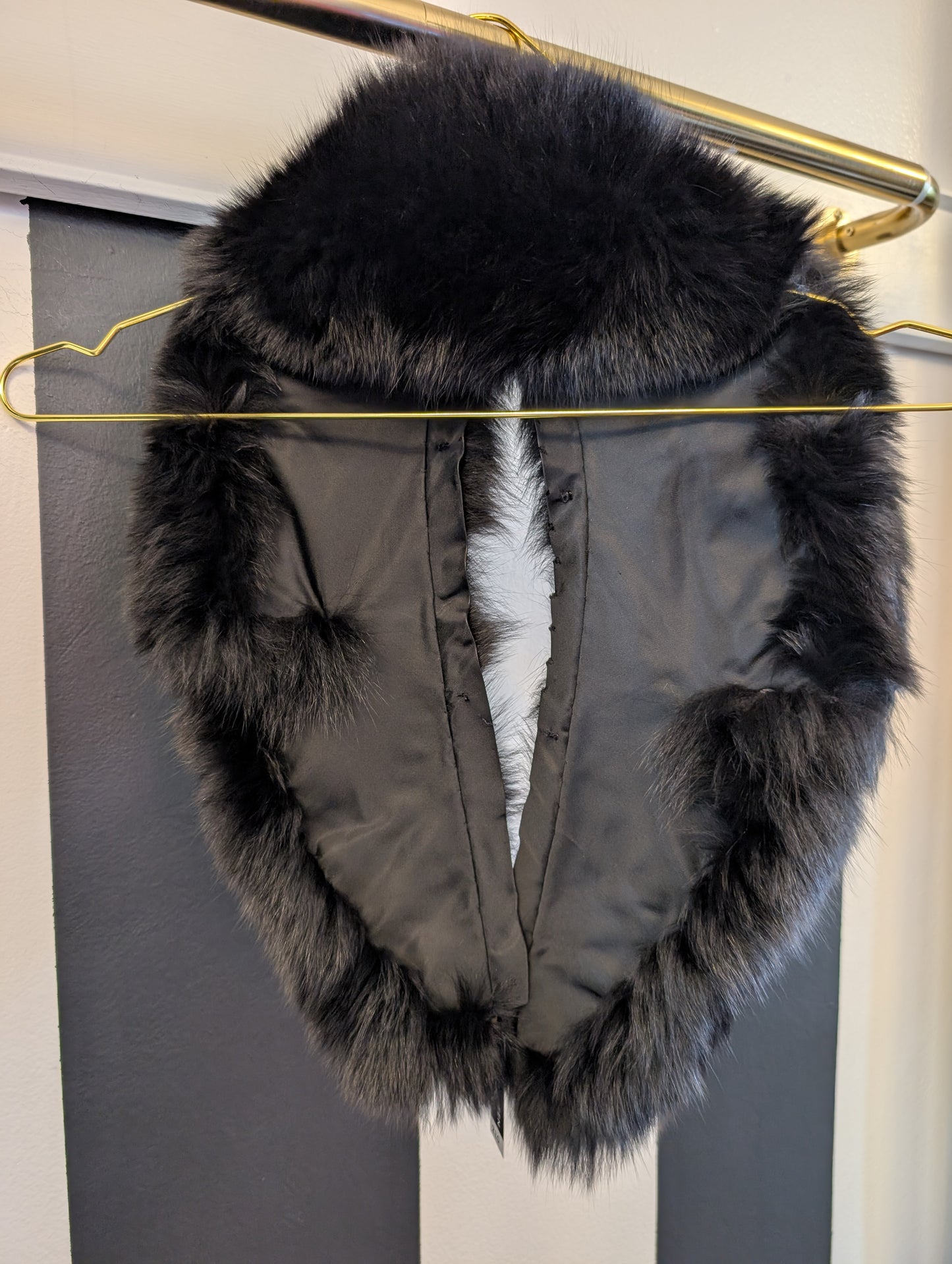 Vintage Black Fox Fur Collar