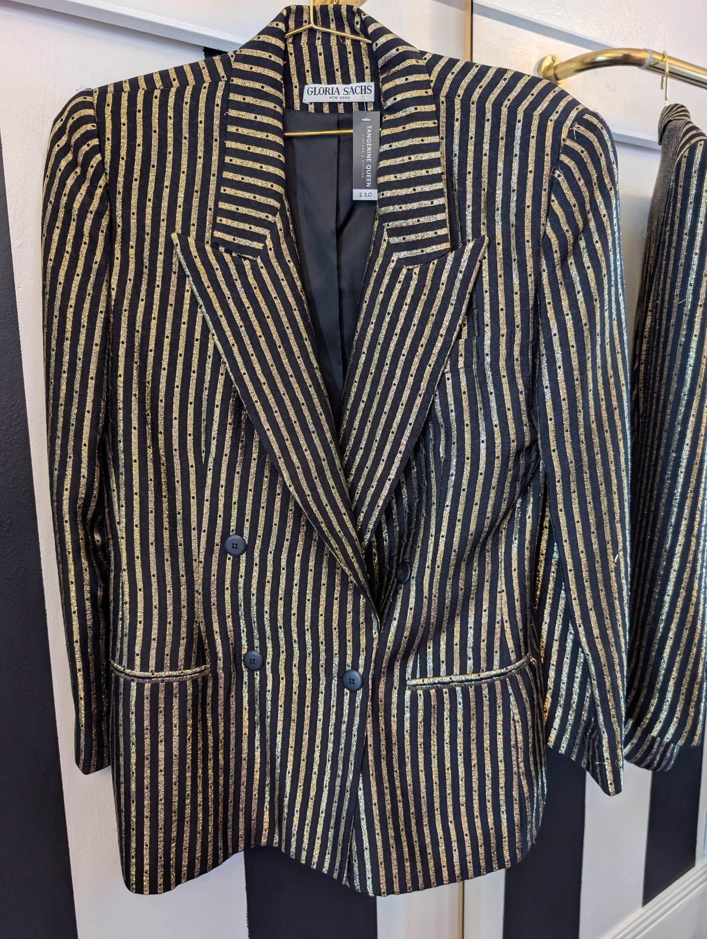 90s Metallic Striped Blazer