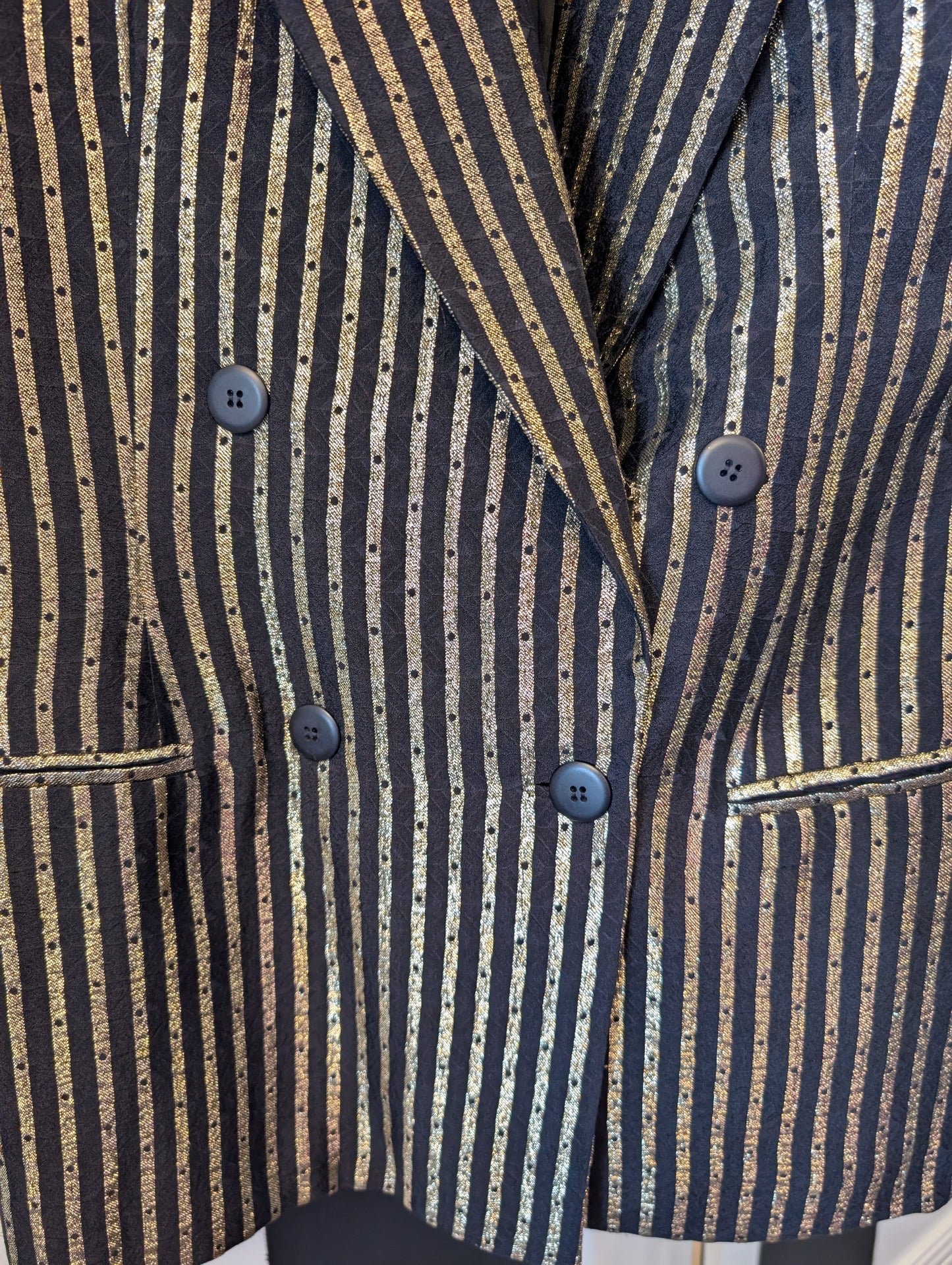 90s Metallic Striped Blazer