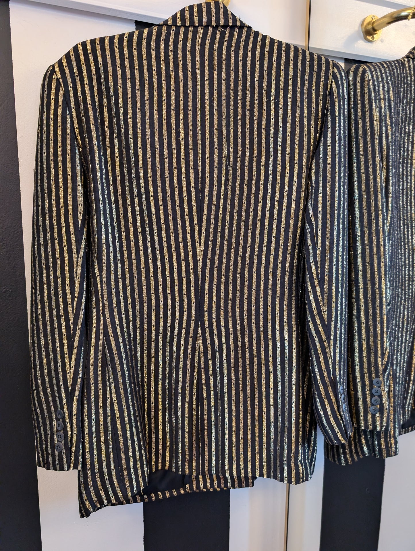 90s Metallic Striped Blazer