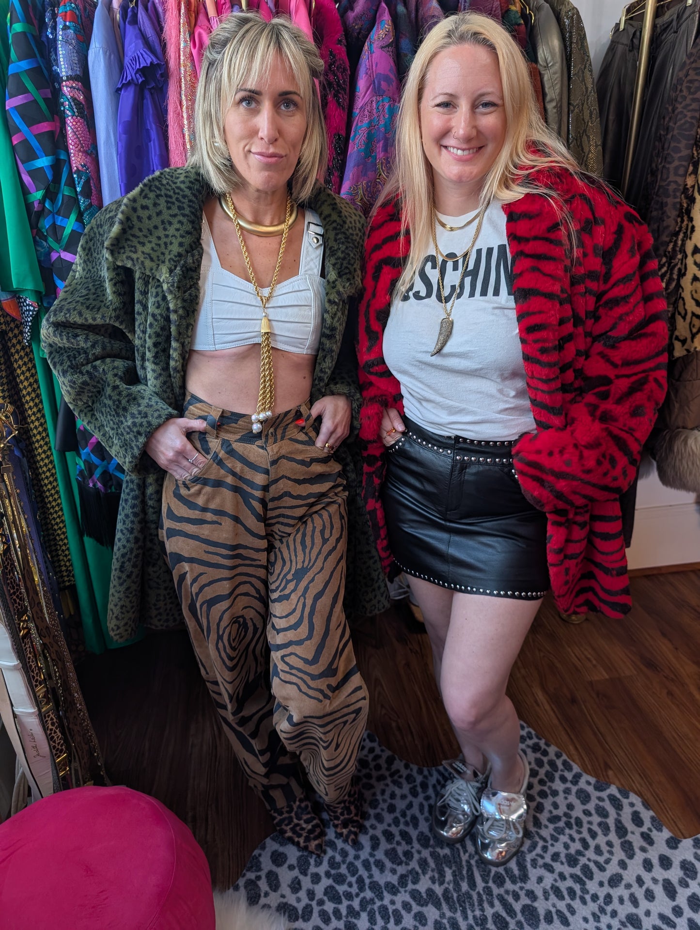 80s Leather Bra Cropped Top