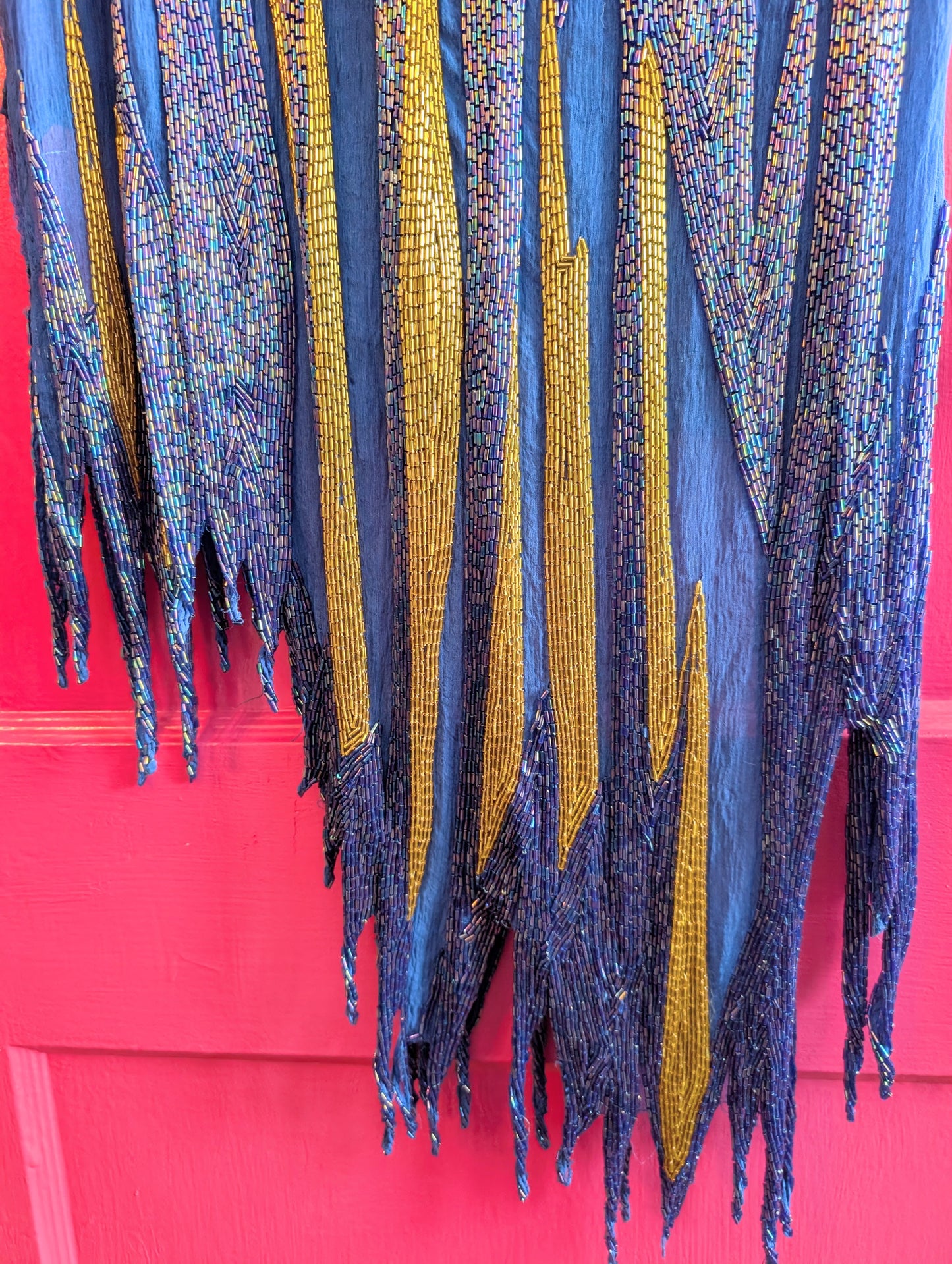 70s Flapper Heavy Beaded Dress