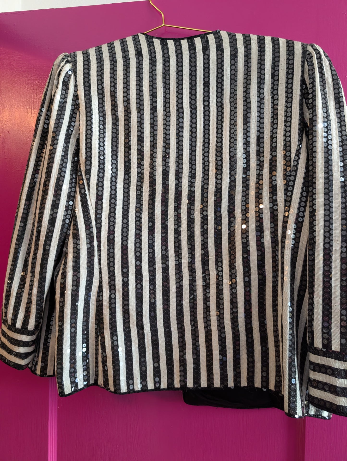 80s Sequin Covered Striped Jacket