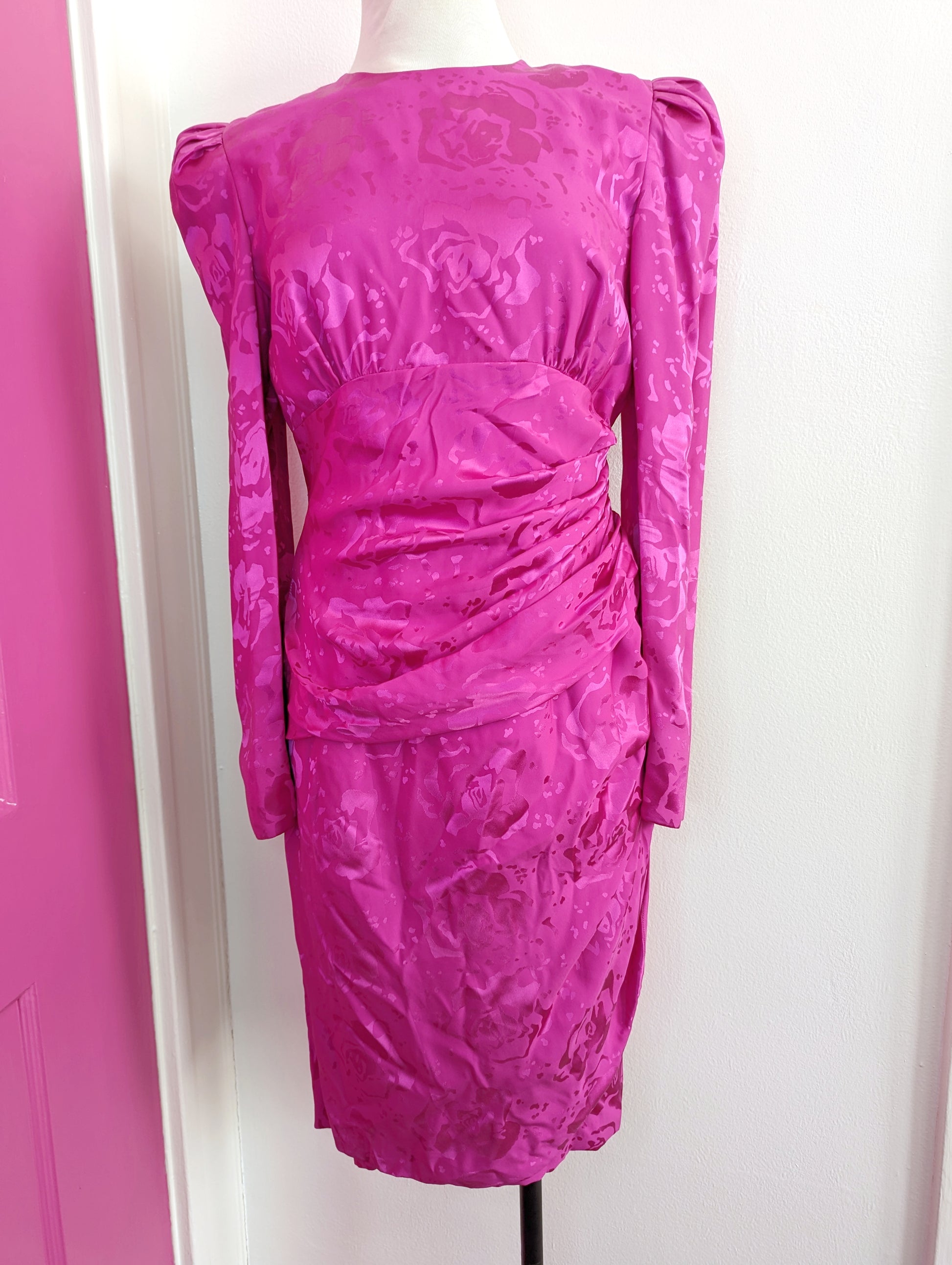 90s Carolina Herrera Pink Silk Dress 90s Carolina Herrera Pink Silk Dress
