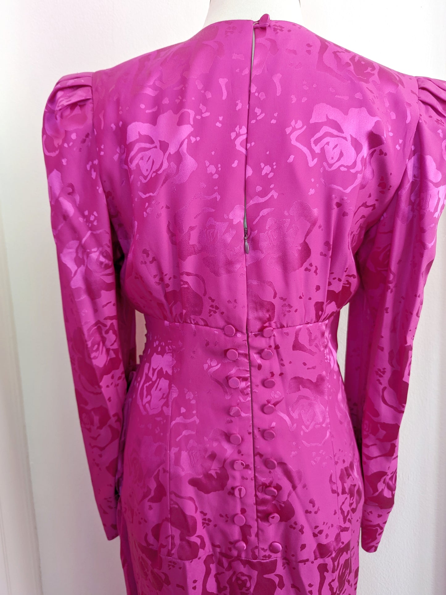 90s Carolina Herrera Pink Silk Dress