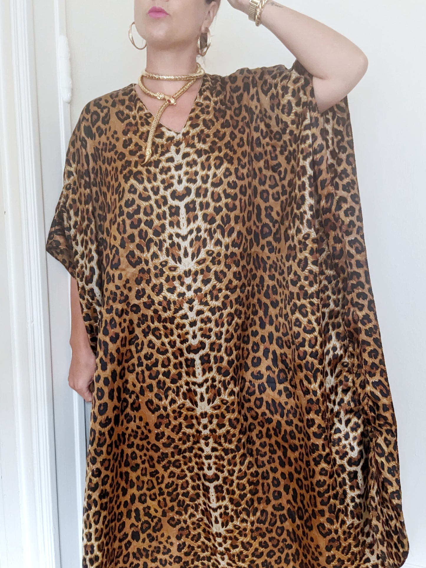 90s Leopard Kaftan