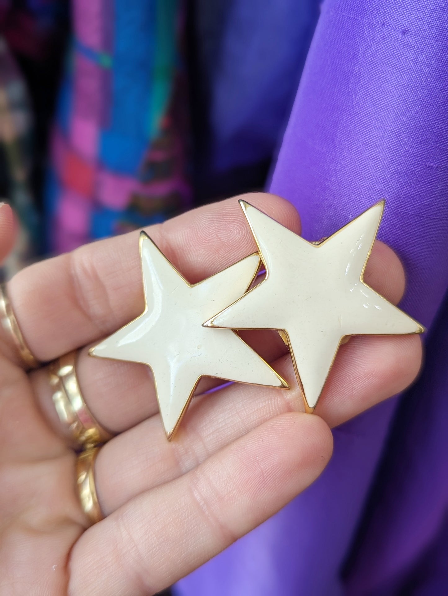 Vintage Star Clip-on Earrings