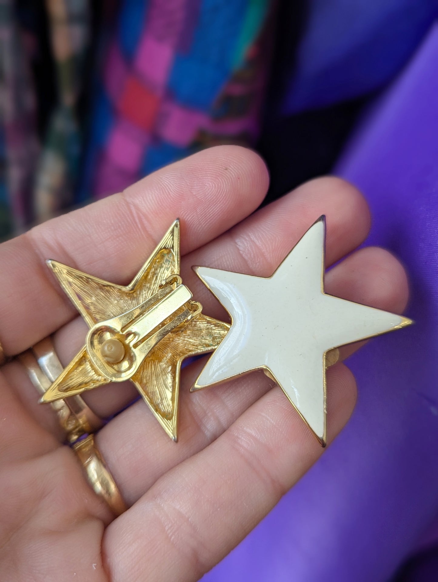 Vintage Star Clip-on Earrings