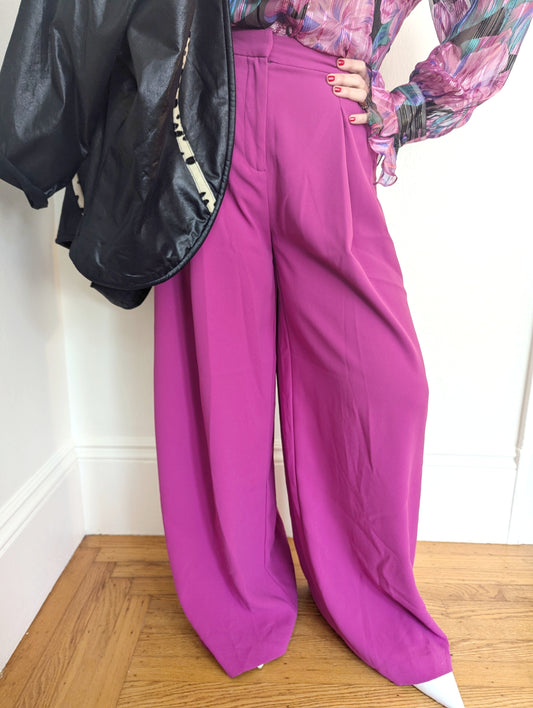 Parisian Pink Wide-leg Trousers