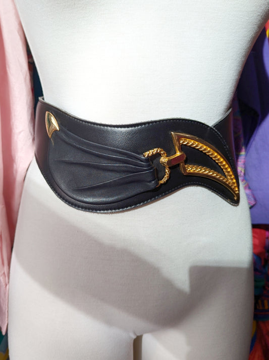 80s Parisian Leather Belt