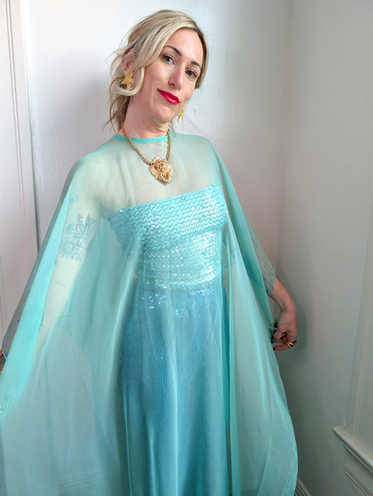 Vintage Sheer Kaftan / Cape