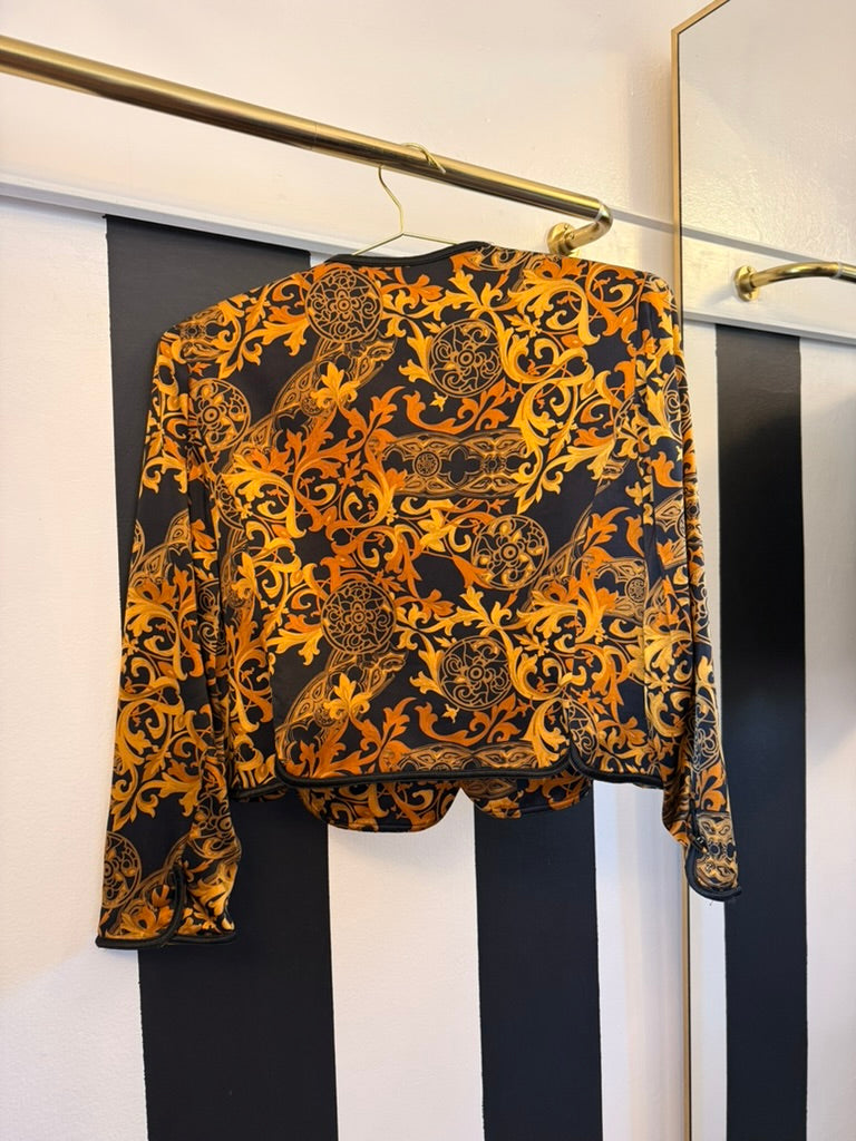 90s Silk Saks Fifth Avenue Baroque Blazer