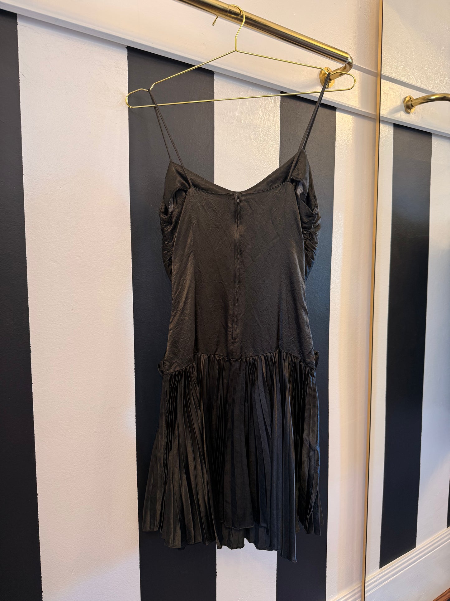 90s Black Ruched Dress