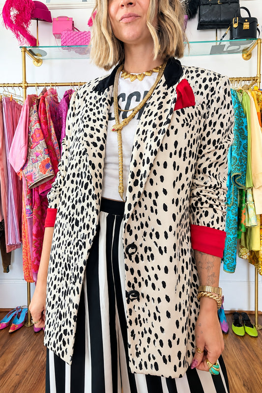 Criscone New York Dalmatian Print Blazer