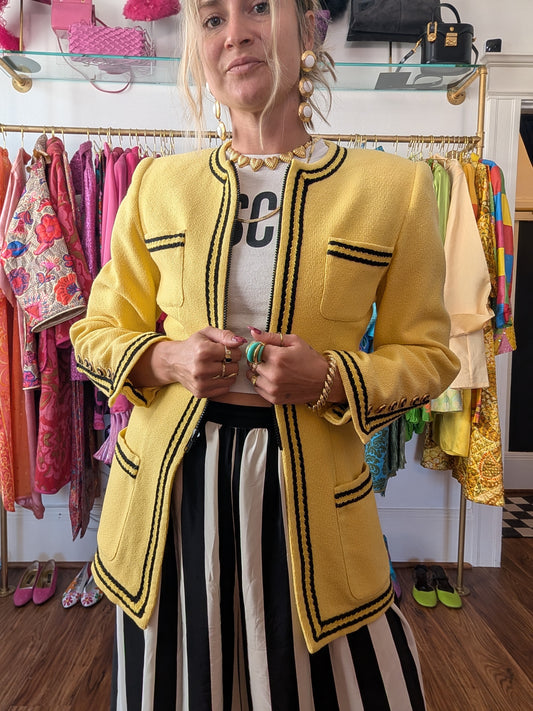 90s Bloomingdale's Butter Yellow Blazer