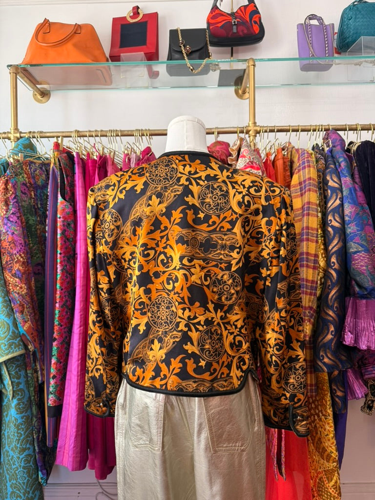 90s Silk Saks Fifth Avenue Baroque Blazer
