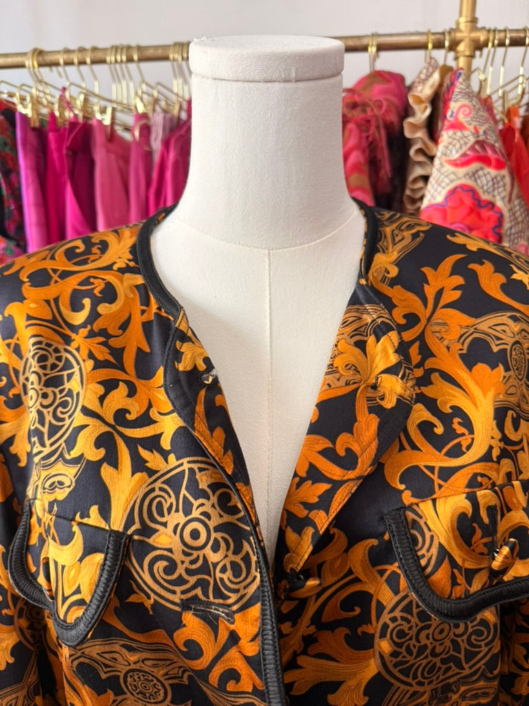 90s Silk Saks Fifth Avenue Baroque Blazer